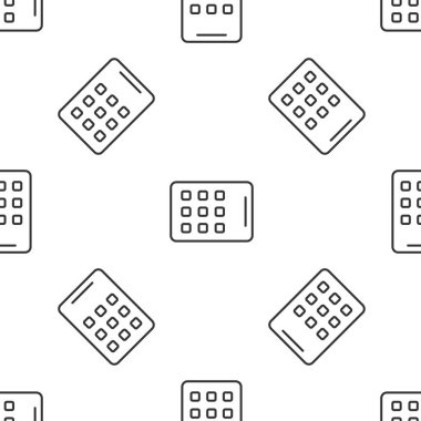 Siyah Grafik tableti simgesi beyaz arkaplanda izole edildi. Sarı kare düğme. Vektör.