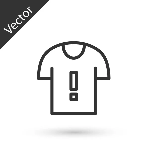 Camiseta Gris Línea Protesta Icono Aislado Sobre Fondo Blanco Vector — Vector de stock