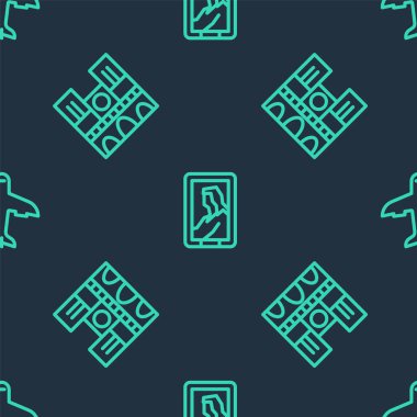 Müzede, Notre Dame 'da ve Plane' de kusursuz bir şekilde portre yapın. Vektör