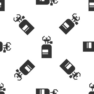 Gri Kamp Ocağı ikonu beyaz arka planda izole edilmiş pürüzsüz desen. Taşınabilir gaz ocağı. Yürüyüş, kamp malzemeleri. Vektör.