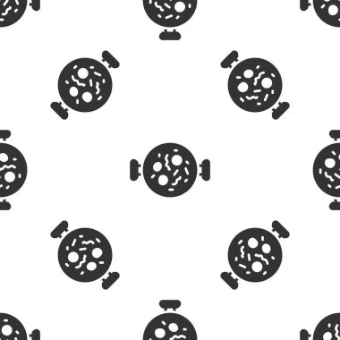 Gri Tavuklu tikka masala ikonu beyaz arka planda izole edilmiş kusursuz desen. Geleneksel Hint yemekleri. Vektör.