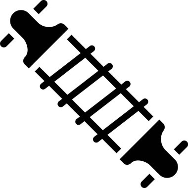Beyaz arkaplanda siyah bisiklet süspansiyon simgesi izole edildi. Vektör.