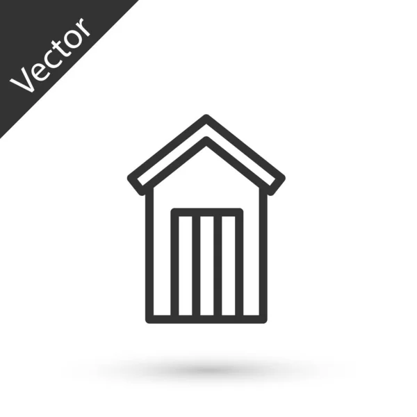 Szürke Vonal Kültéri Ikon Elszigetelt Fehér Háttér Vektor — Stock Vector