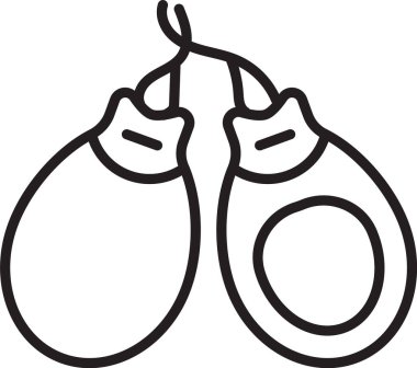 Beyaz arka planda siyah çizgi müzik aleti kastanet simgesi izole edildi. Vektör.