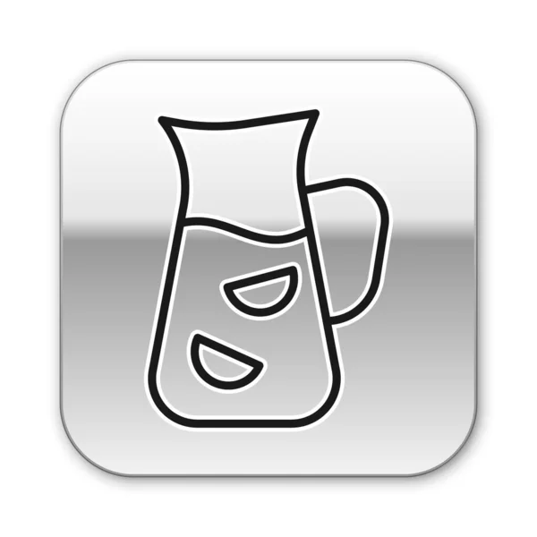 Черная Линия Sangria Значок Изолирован Белом Фоне Традиционный Испанский Напиток — стоковый вектор