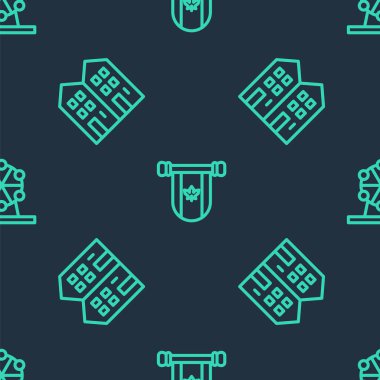 Pennant Canada, House ve Ferris tekerleklerini kusursuz bir şekilde dizin. Vektör