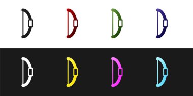 Bow simgesini siyah ve beyaz arkaplanda izole et. Vektör.