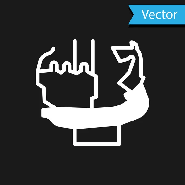 Monumento Blanco Los Fundadores Del Icono Kiev Aislado Sobre Fondo — Vector de stock