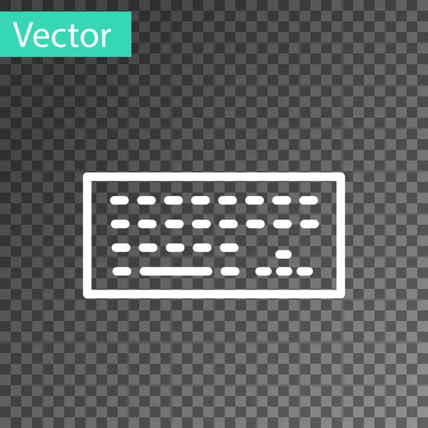 Значок Черной Клавиатуры Компьютера Изолирован Прозрачном Фоне Знак Компонента Вектор — стоковый вектор