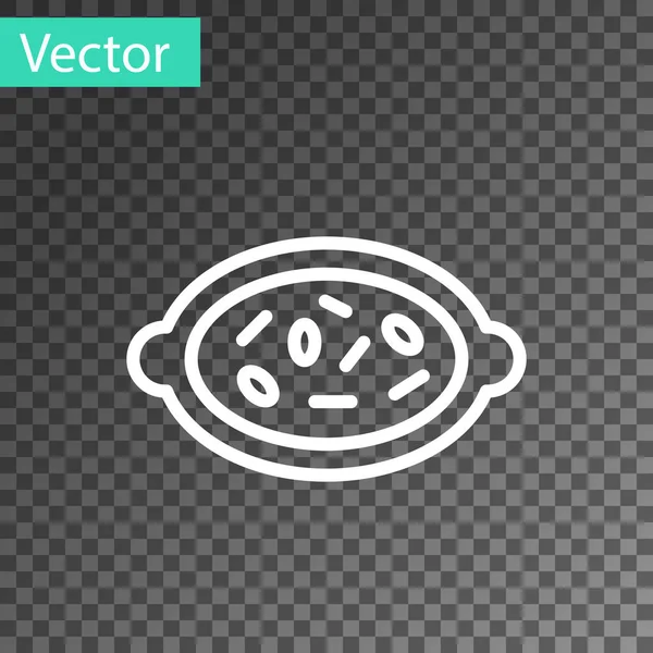 Белая Линия Чаше Выделенной Значком Прозрачном Фоне Традиционная Индийская Кухня — стоковый вектор