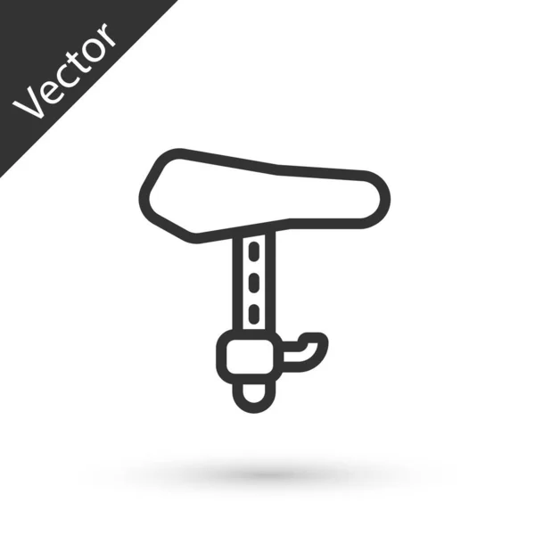 Graue Linie Fahrradsitz Symbol Isoliert Auf Weißem Hintergrund Fahrradsattel Vektor — Stockvektor