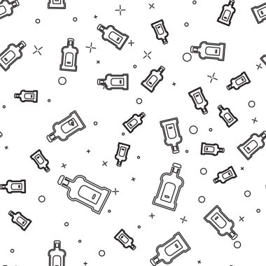 Siyah çizgi Orujo simgesi beyaz arkaplanda izole edilmiş kusursuz desen. Vektör.