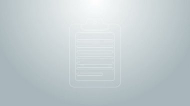 Gri arkaplanda belge simgesi olan mavi çizgi panosu. 4K Video hareketli grafik canlandırması
