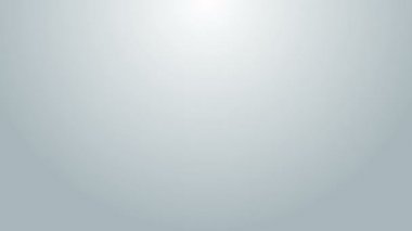 Mavi çizgi kalkanı ve göz simgesi gri arka planda izole edildi. Güvenlik, güvenlik, koruma, gizlilik kavramı. 4K Video hareketli grafik canlandırması