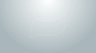 Mavi çizgi diş macunu simgesi gri arkaplanda izole edildi. 4K Video hareketli grafik canlandırması
