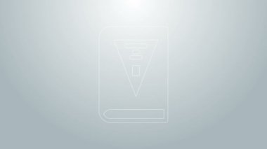 Mavi çizgi 26 Kasım Hindistan Anayasa Günü ikonu gri arka planda izole edildi. 4K Video hareketli grafik canlandırması