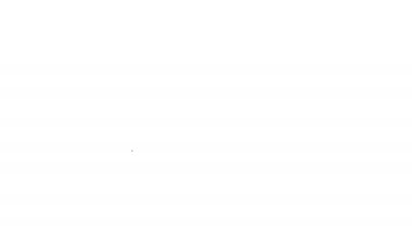 Siyah çizgi araba ayna ikonu beyaz arkaplanda izole edildi. 4K Video hareketli grafik canlandırması