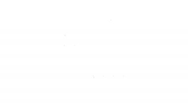 Siyah çizgi araba hava filtresi simgesi beyaz arkaplanda izole edildi. Otomobil tamir hizmeti sembolü. 4K Video hareketli grafik canlandırması