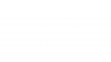 Beyaz arkaplanda siyah çizgi zamanlayıcı kiti simgesi izole edildi. 4K Video hareketli grafik canlandırması