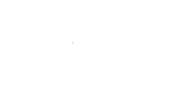 David 'in siyah çizgi yıldızı simgesi beyaz arkaplanda izole edildi. Yahudi dini sembolü. İsrail 'in sembolü. 4K Video hareketli grafik canlandırması