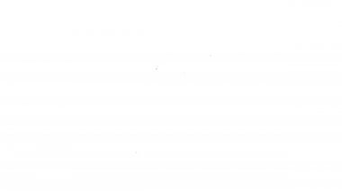 Beyaz arka planda izole edilmiş limon ikonu olan siyah çizgili Margarita kokteyli. 4K Video hareketli grafik canlandırması