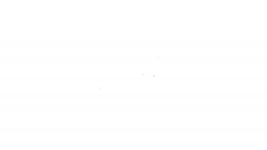 Beyaz arka planda siyah çizgi Meksika halısı ikonu var. 4K Video hareketli grafik canlandırması