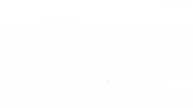 Meksika simgesinin siyah çizgi haritası beyaz arka planda izole edildi. 4K Video hareketli grafik canlandırması