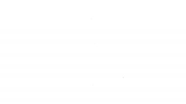 Beyaz arkaplanda siyah çizgi lamba asılı ikon. Tavan lambası ampulü. 4K Video hareketli grafik canlandırması