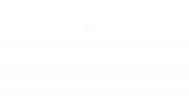 Siyah çizgi LED ampul simgesi beyaz arkaplanda izole edildi. Ekonomik LED ışıklı ampul. Enerji lambasını sakla. 4K Video hareketli grafik canlandırması