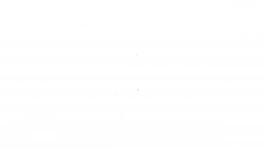 Fikir ikonu kavramına sahip siyah çizgi ampulü beyaz arkaplanda izole edildi. Enerji ve fikir sembolü. İlham konsepti. 4K Video hareketli grafik canlandırması