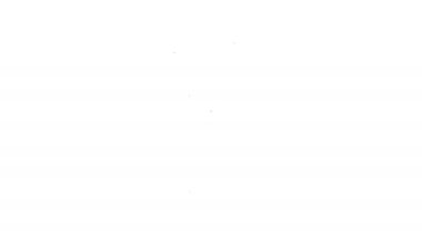 Beyaz arkaplanda siyah çizgi el feneri simgesi izole edildi. 4K Video hareketli grafik canlandırması