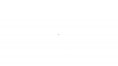 Siyah çizgi Işık, beyaz arkaplanda izole edilmiş diyot simgesi yayıyor. Yarı iletken diyot elektrik bileşeni. 4K Video hareketli grafik canlandırması