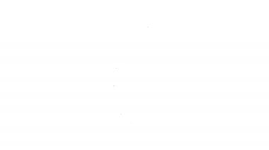 Siyah çizgi LED ampul simgesi beyaz arkaplanda izole edildi. Ekonomik LED ışıklı ampul. Enerji lambasını sakla. 4K Video hareketli grafik canlandırması