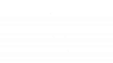 Siyah çizgi duvar lambası ya da beyaz arkaplanda izole edilmiş sconce simgesi. Duvar lambası ışığı. 4K Video hareketli grafik canlandırması