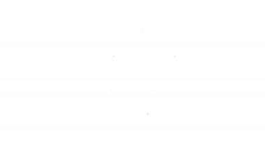 Siyah çizgi Chandelier simgesi beyaz arkaplanda izole edildi. 4K Video hareketli grafik canlandırması