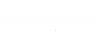 Siyah çizgi Chandelier simgesi beyaz arkaplanda izole edildi. 4K Video hareketli grafik canlandırması