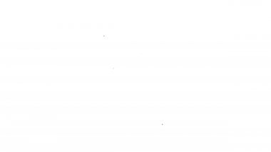 Kırık ekran simgesine sahip siyah çizgi akıllı telefonu beyaz arkaplanda izole edildi. Parçalanmış telefon ekranı simgesi. 4K Video hareketli grafik canlandırması