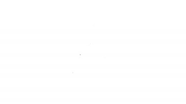 Kırık ekran simgesine sahip siyah çizgi akıllı telefonu beyaz arkaplanda izole edildi. Parçalanmış telefon ekranı simgesi. 4K Video hareketli grafik canlandırması