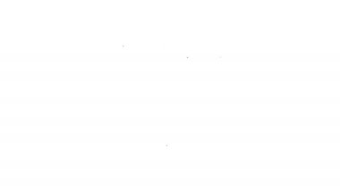 Beyaz arkaplanda izole edilmiş akıllı telefon simgesi için siyah çizgi cam ekran koruyucusu. Cam için koruyucu film. Cep telefonu için şeffaf yumuşak cam. 4K Video hareketli grafik canlandırması