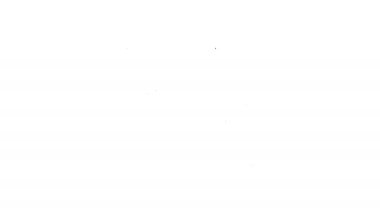 Beyaz arkaplanda siyah çizgi USB kablo ikonu izole edildi. PC ve mobil cihazlar için bağlantı ve soketler. 4K Video hareketli grafik canlandırması