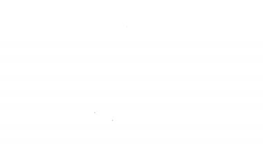 Beyaz arkaplanda siyah çizgi akıllı telefon şarj ikonu izole edildi. Şarjı az bir telefon. 4K Video hareketli grafik canlandırması