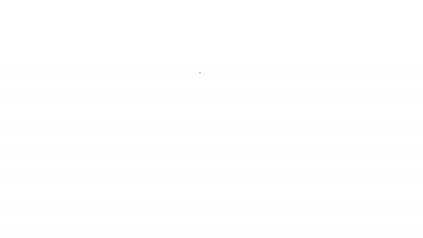 Linha preta Cruz ankh ícone isolado no fundo branco. Animação gráfica em movimento de vídeo 4K — Vídeo de Stock