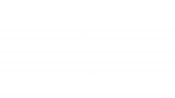 Černá čára Ikona přikázání izolovaná na bílém pozadí. Boží zákon koncept. Grafická animace pohybu videa 4K — Stock video