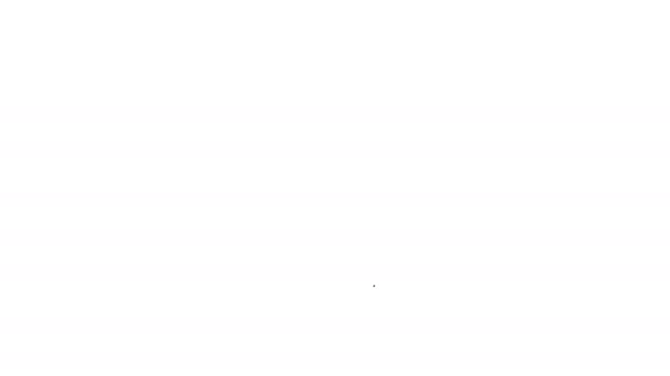 Linea nera Mappa dell'icona messicana isolata su sfondo bianco. Animazione grafica 4K Video motion — Video Stock