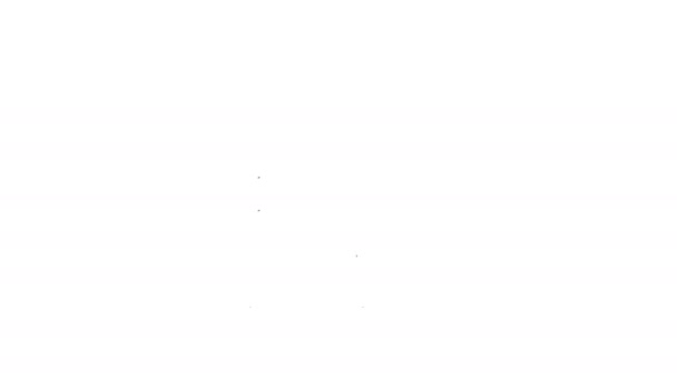 Ligne noire icône Pinata isolé sur fond blanc. Jouet d'anniversaire traditionnel mexicain. Animation graphique de mouvement vidéo 4K — Video