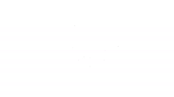 Línea negra Lámpara de pared o icono de aplique aislado sobre fondo blanco. Luz de lámpara de pared. Animación gráfica de vídeo 4K — Vídeo de stock