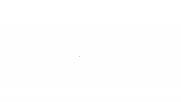 Linha preta Ícone da lâmpada de mesa isolado no fundo branco. Candeeiro. Animação gráfica em movimento de vídeo 4K — Vídeo de Stock