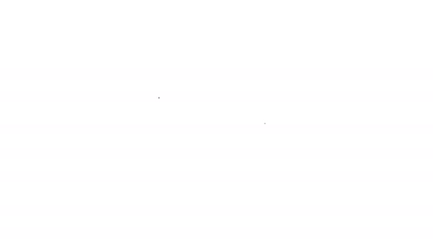 Línea negra Icono de servicio de reparación de teléfono aislado sobre fondo blanco. Ajuste, servicio, ajuste, mantenimiento, reparación, fijación. Animación gráfica de vídeo 4K — Vídeo de stock