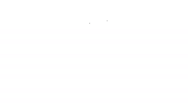 Schwarzes Smartphone mit gebrochenem Bildschirmsymbol auf weißem Hintergrund. Zertrümmertes Handy-Bildschirmsymbol. 4K Video Motion Grafik Animation — Stockvideo