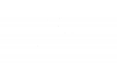 Siyah çizgi araba hava pompası ikonu beyaz arka planda izole edildi. 4K Video hareketli grafik canlandırması